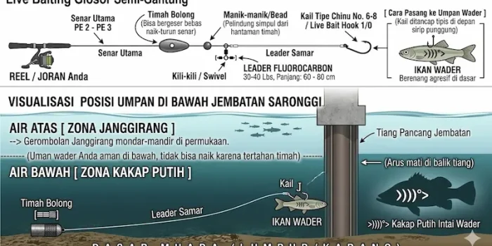Pada fase krusial, saat senar meluncur cepat dari gulungan (reel), pemancing dilarang keras melakukan sentakan instan (strike).