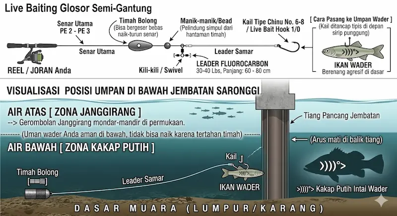 Pada fase krusial, saat senar meluncur cepat dari gulungan (reel), pemancing dilarang keras melakukan sentakan instan (strike).